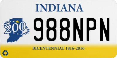 IN license plate 988NPN