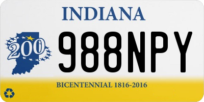 IN license plate 988NPY