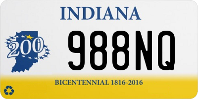 IN license plate 988NQ