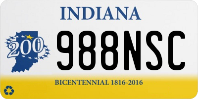 IN license plate 988NSC