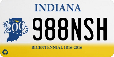 IN license plate 988NSH