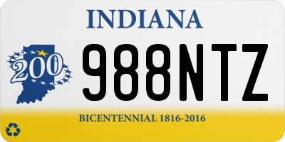 IN license plate 988NTZ