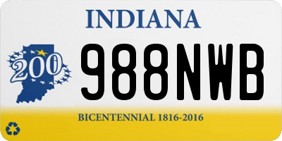 IN license plate 988NWB