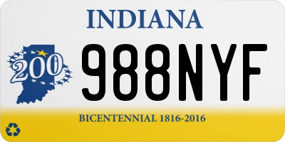 IN license plate 988NYF