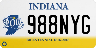 IN license plate 988NYG