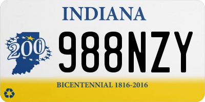 IN license plate 988NZY