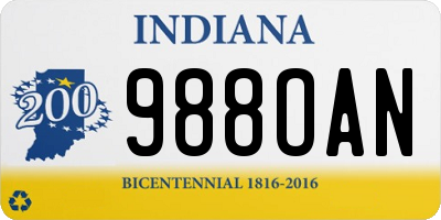IN license plate 988OAN