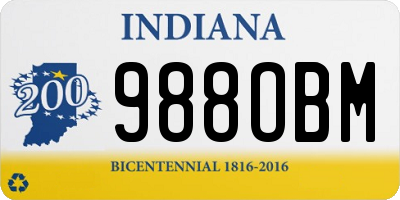 IN license plate 988OBM