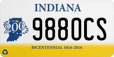 IN license plate 988OCS