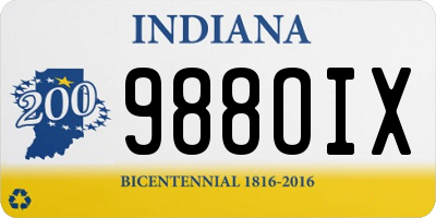 IN license plate 988OIX