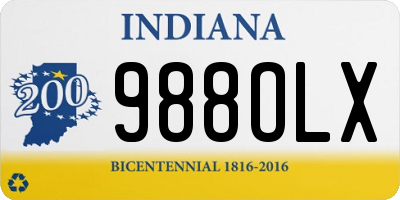 IN license plate 988OLX