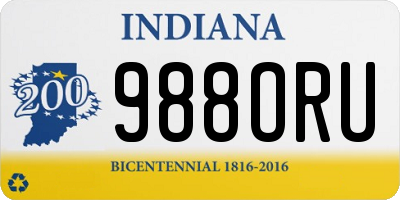 IN license plate 988ORU