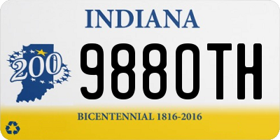 IN license plate 988OTH