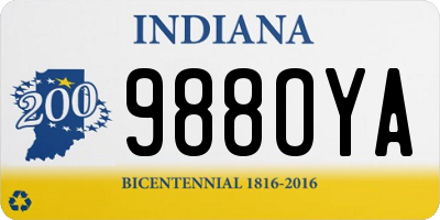 IN license plate 988OYA