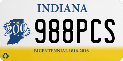 IN license plate 988PCS