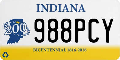IN license plate 988PCY