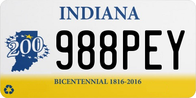 IN license plate 988PEY