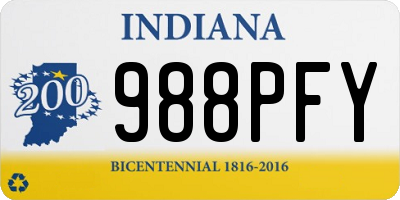 IN license plate 988PFY