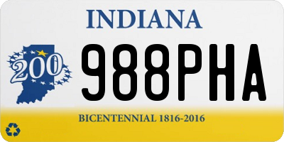 IN license plate 988PHA