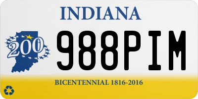 IN license plate 988PIM