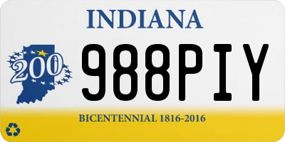 IN license plate 988PIY