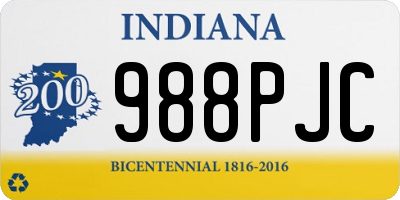 IN license plate 988PJC