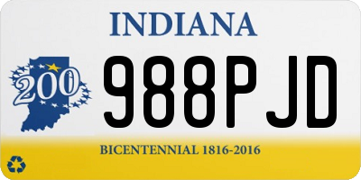 IN license plate 988PJD