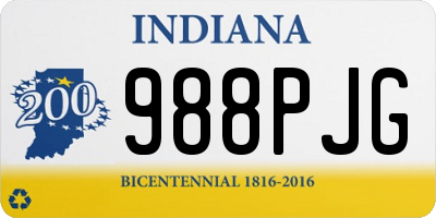 IN license plate 988PJG