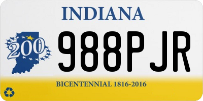 IN license plate 988PJR