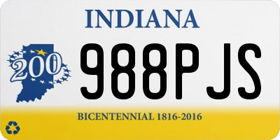 IN license plate 988PJS
