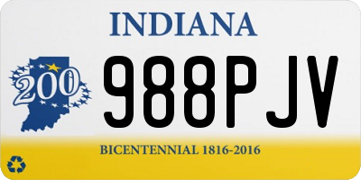 IN license plate 988PJV