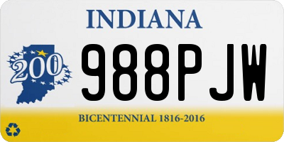 IN license plate 988PJW