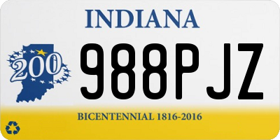 IN license plate 988PJZ