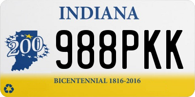 IN license plate 988PKK