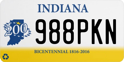 IN license plate 988PKN