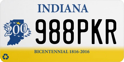 IN license plate 988PKR