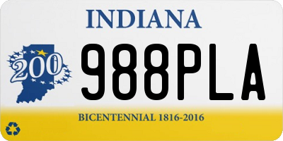 IN license plate 988PLA