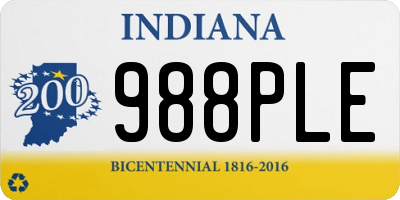 IN license plate 988PLE