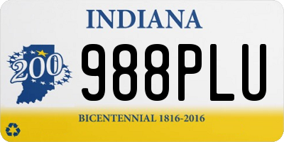 IN license plate 988PLU