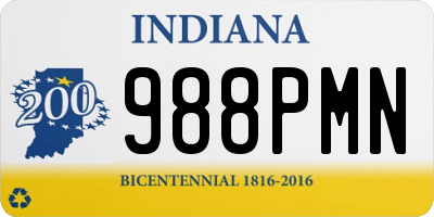 IN license plate 988PMN