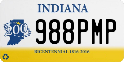 IN license plate 988PMP