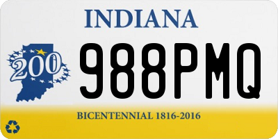 IN license plate 988PMQ