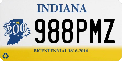 IN license plate 988PMZ