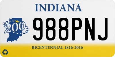 IN license plate 988PNJ