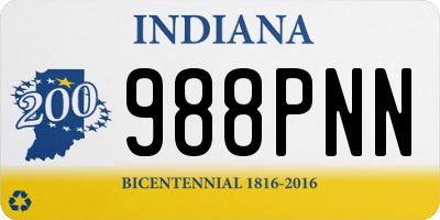 IN license plate 988PNN