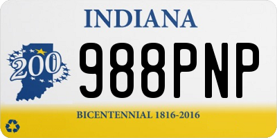 IN license plate 988PNP