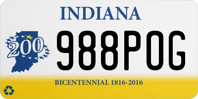 IN license plate 988POG