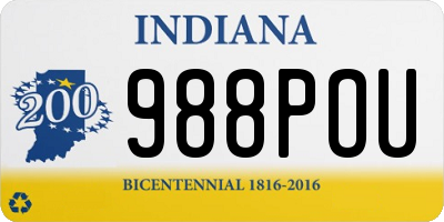 IN license plate 988POU