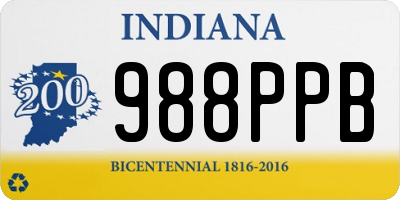 IN license plate 988PPB