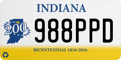 IN license plate 988PPD